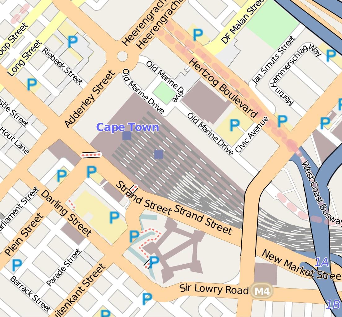 地図堺通りにケープタウン