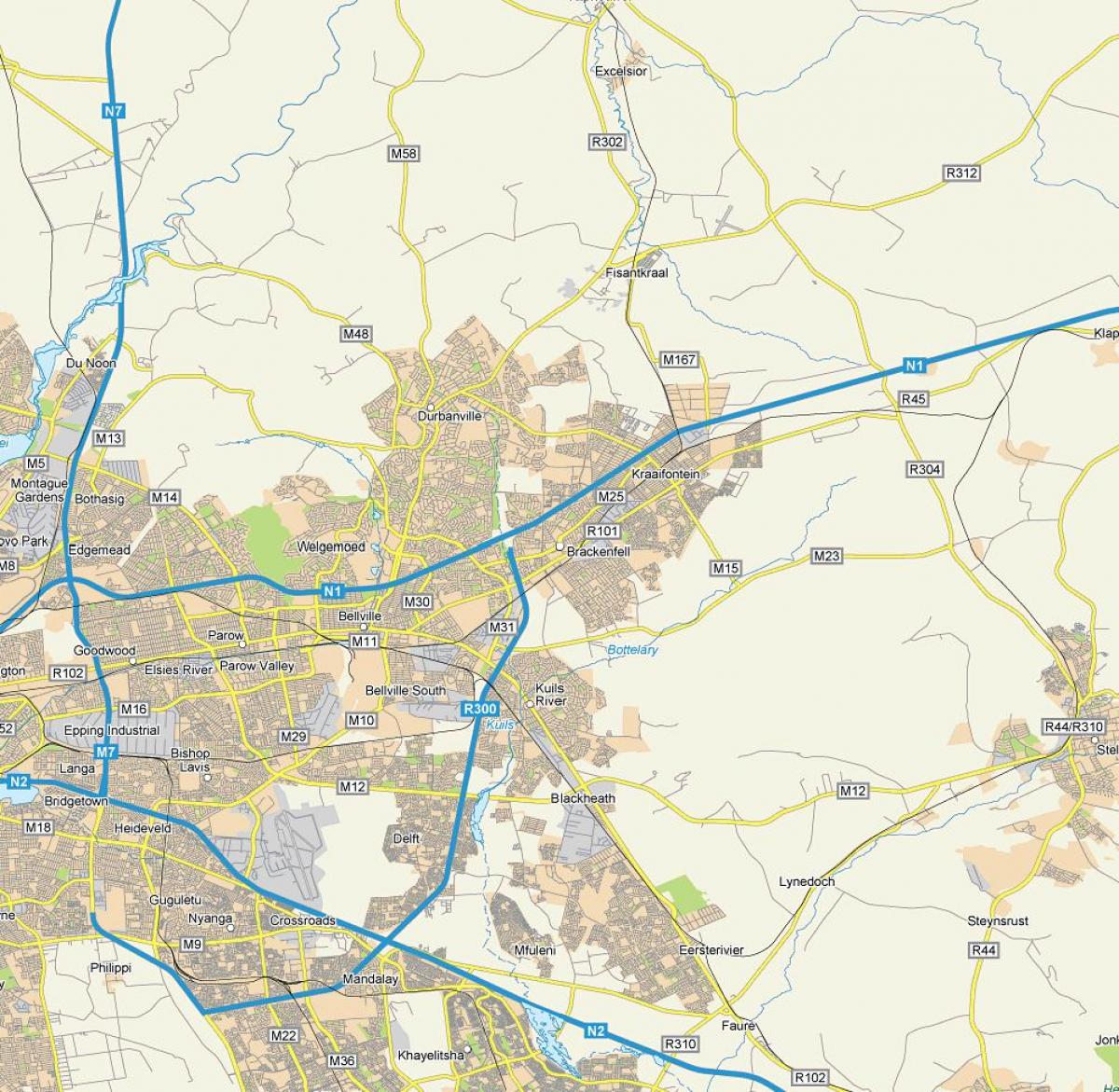 地図brackenfellケープタウン