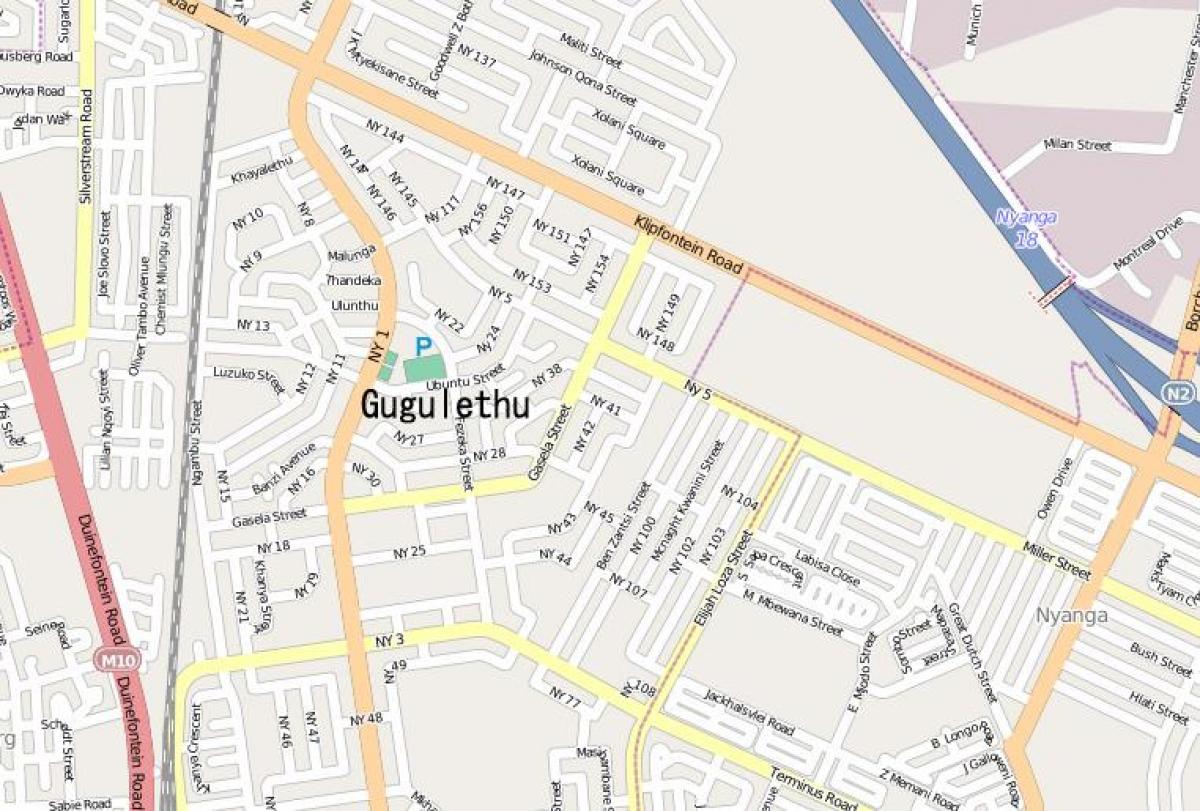 地図gugulethuケープタウン