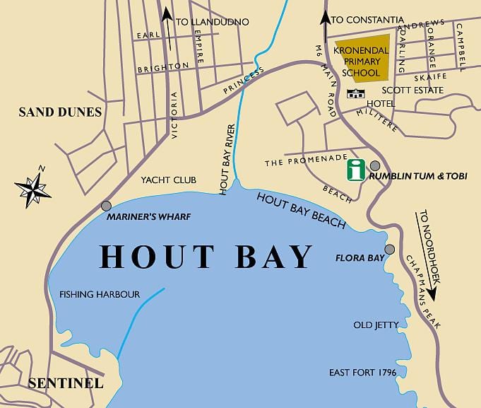 地図hout bay地図はケープタウン
