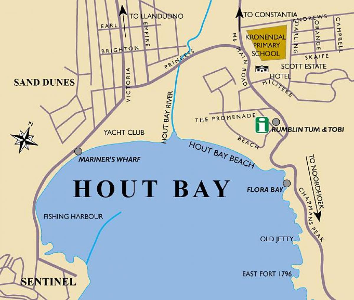 地図hout bay地図はケープタウン