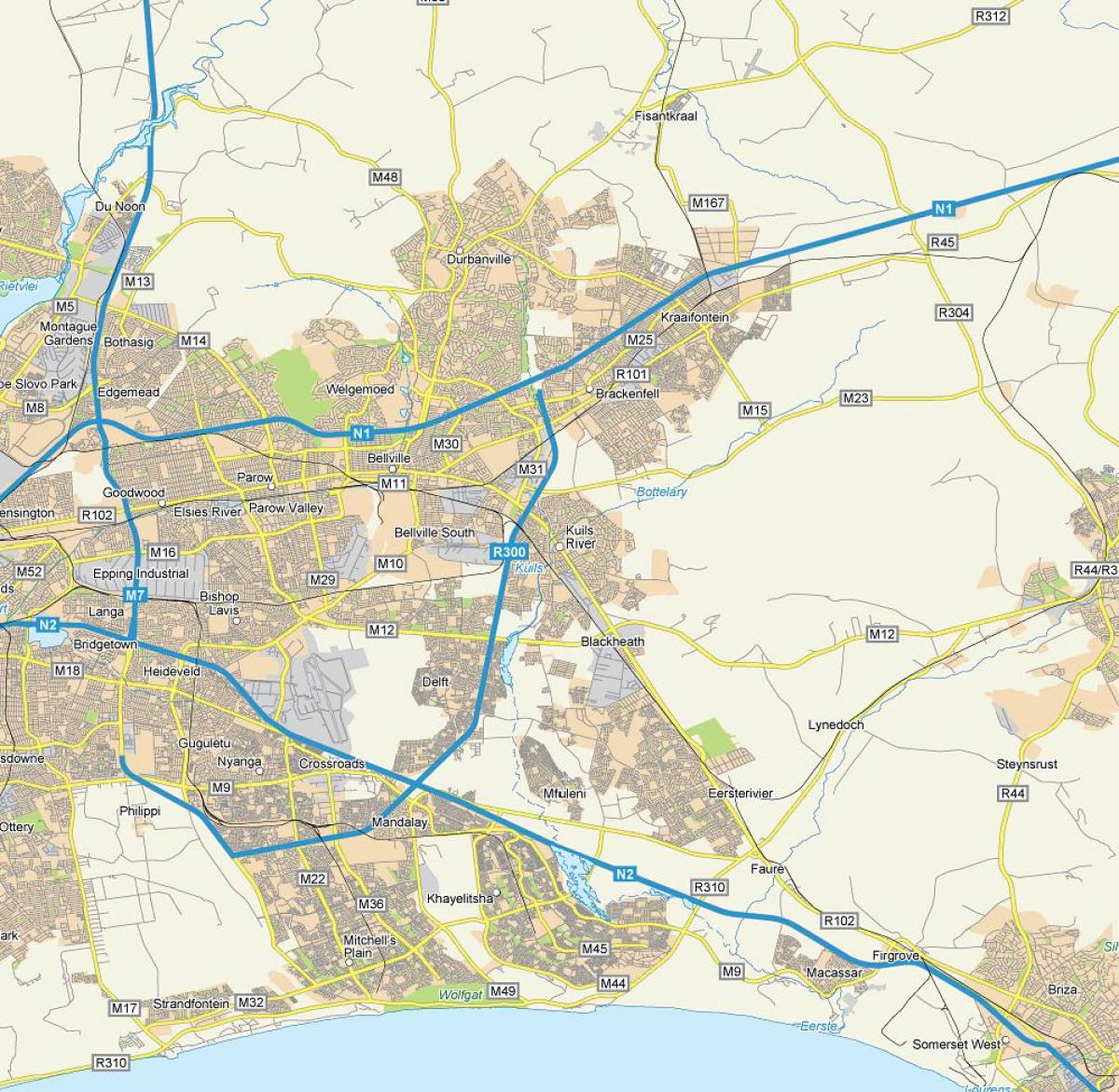 地図kuilsriverケープタウン