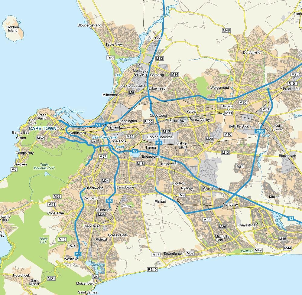 地図langaケープタウン