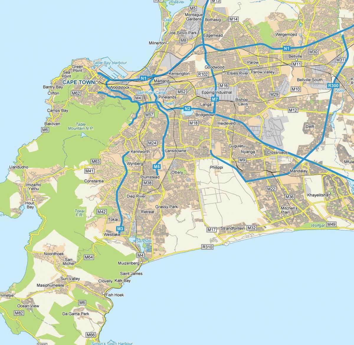 地図schaapkraalケープタウン