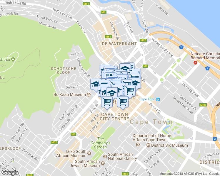 地図shortmarketトケープタウン