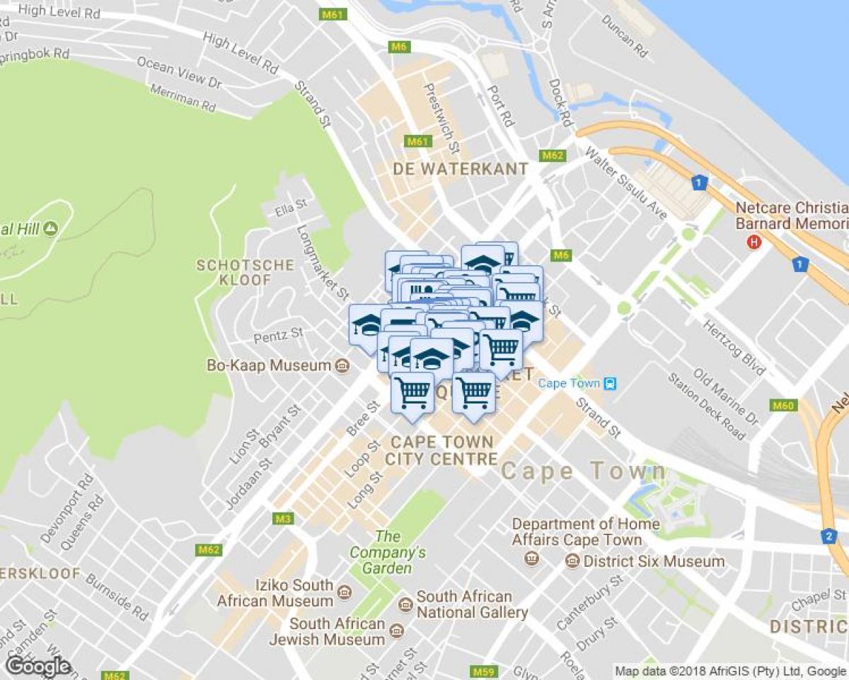 地図shortmarketトケープタウン