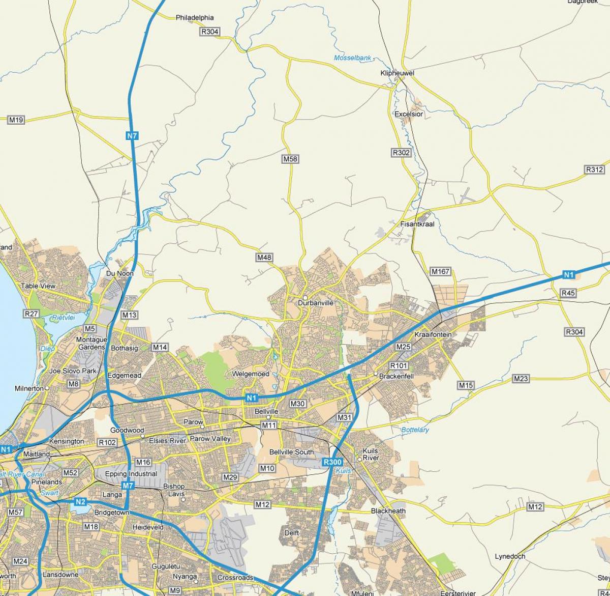 地図uitzicht durbanville