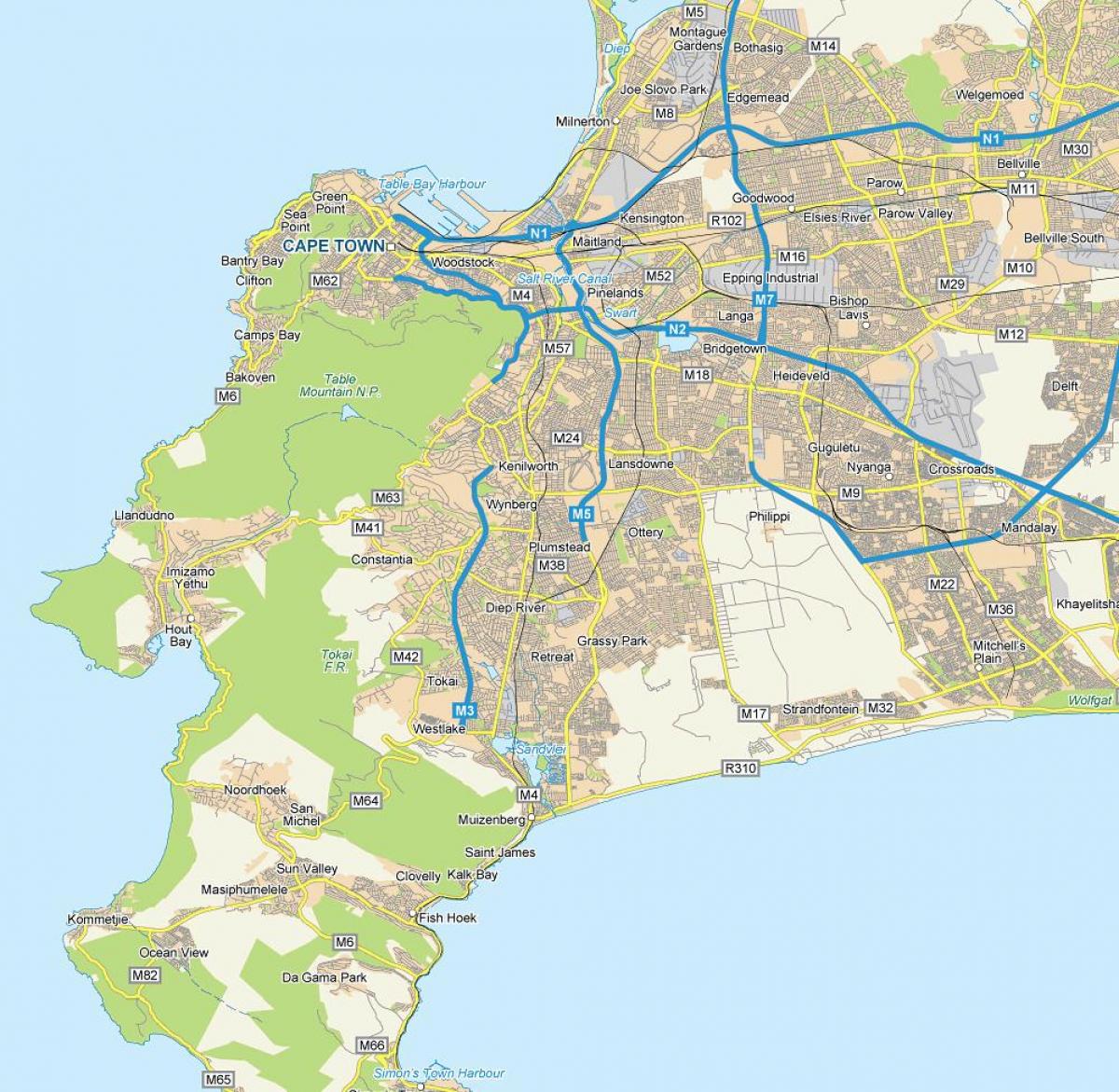 地図の通り地図のplumsteadケープタウン