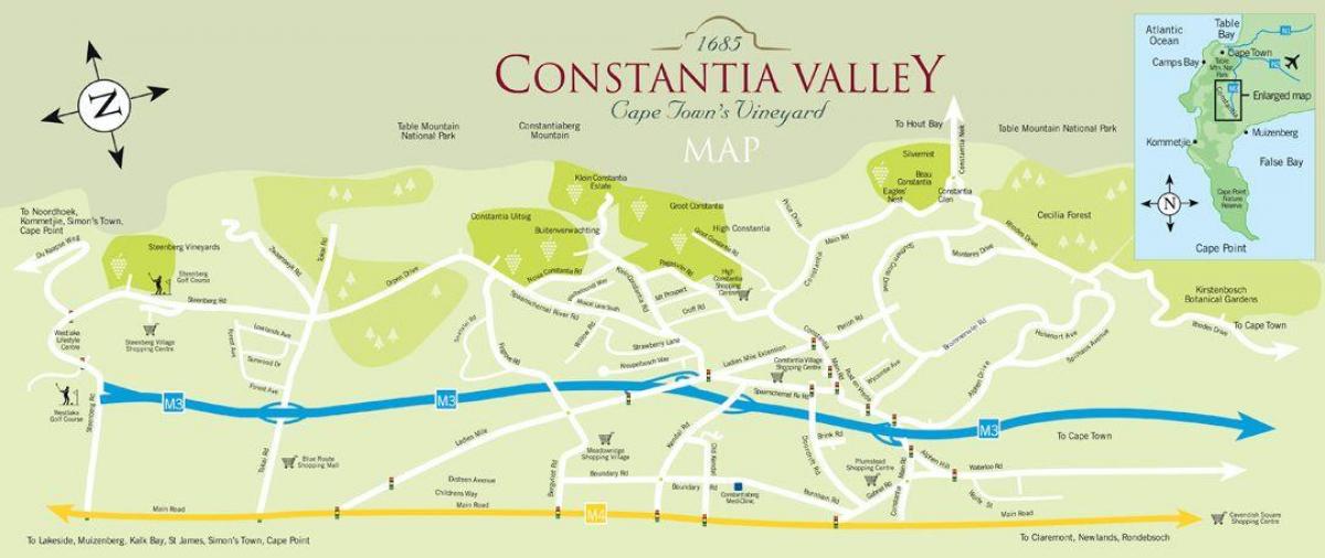 地図constantiaケープタウン