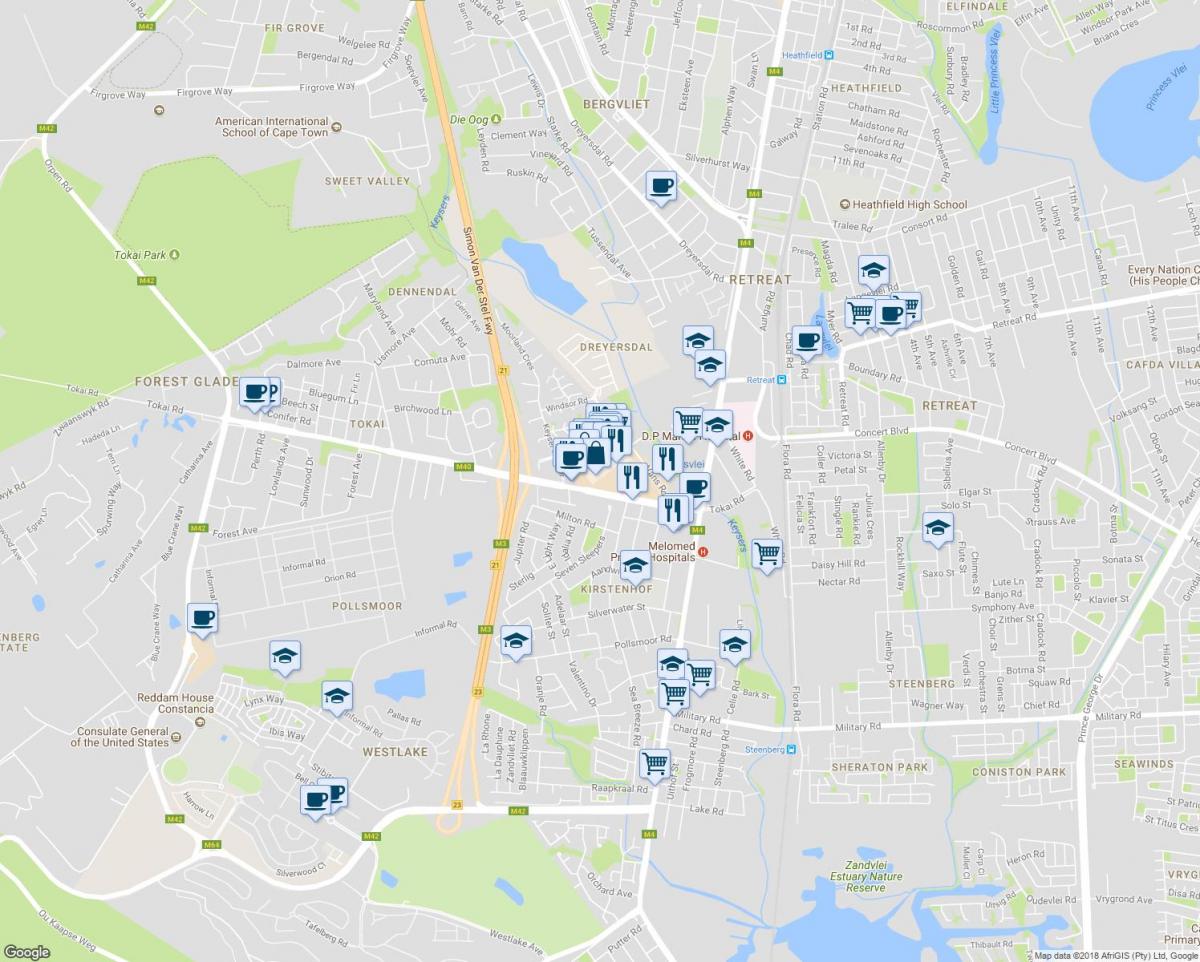 地図東海ケープタウン