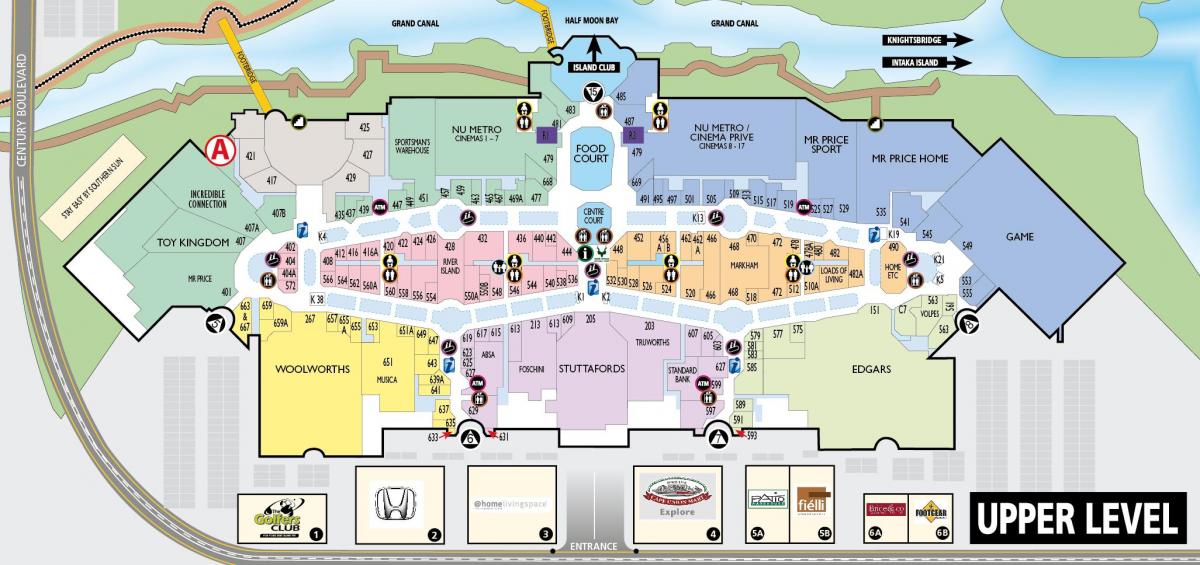 地図の運河散歩マップをケープタウン