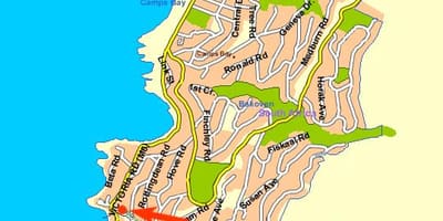 地図オーシャンビューのケープタウン