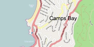 地図のキャンプベイケープタウン
