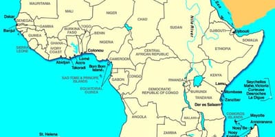 岬のアフリカの地図