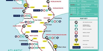 ケープタウンに自転車を地図