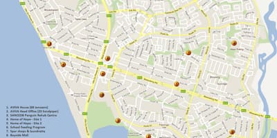 地図の表示ケープタウン