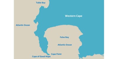 地図の表湾南アフリカ