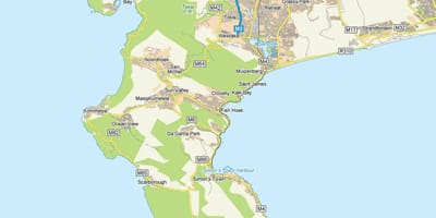 地図のフィッシュホーク、南アフリカ
