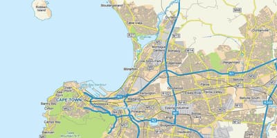 ミルナートンケープタウンの地図