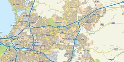 地図の通り地図のbellvilleケープタウン