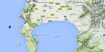 地図の地図のフィッシュホークや周囲