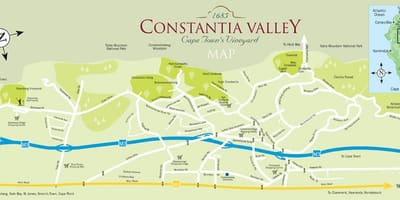 地図constantiaケープタウン