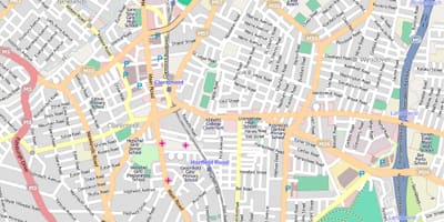 地図の鳥瞰図のケープタウン