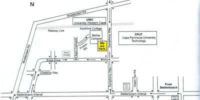 地図cputケープタウンキャンパス