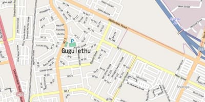 地図gugulethuケープタウン