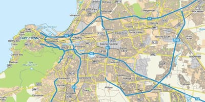 地図langaケープタウン