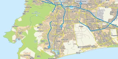 地図plumsteadケープタウン
